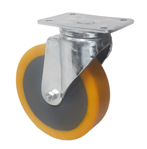 Ruota nylon poliuretano alta portata 125X40 - Supporto girevole