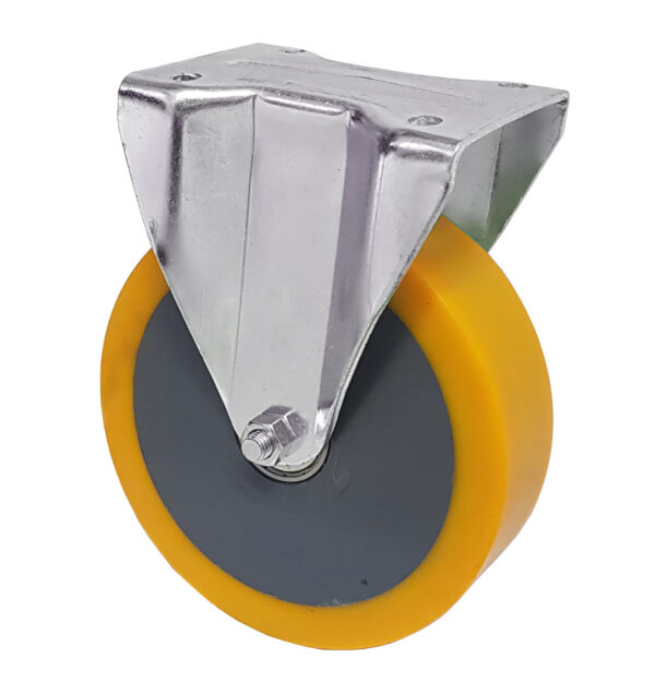 Ruota nylon poliuretano alta portata 125X40 - Supporto fisso