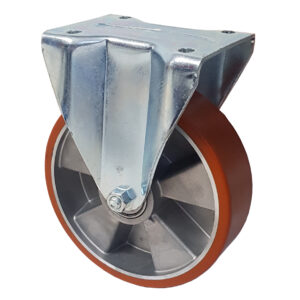 Ruota  Alluminio  Poliuretano    ø250x60 - Supporto fisso