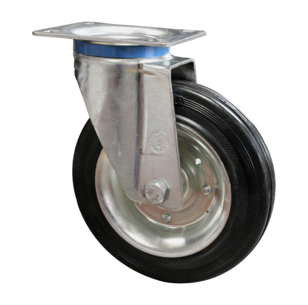 Ruota Gomma Nera 250x60 - Supporto Rotante