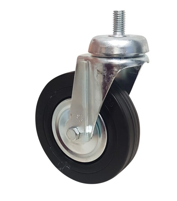 Ruota d. 100x28 - Supporto Rotante su Codulo Filettato