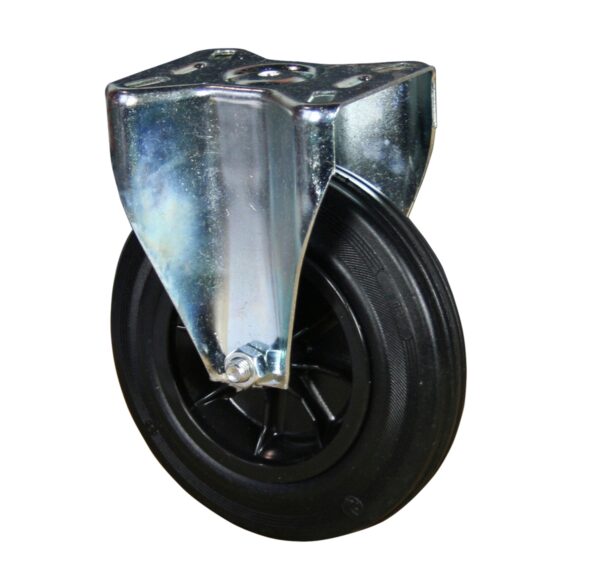 Ruota Gomma Nera - Disco Polimero Termoplastico ø150x40 Fissa
