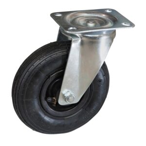 Ruota Pneumatica ø200x50 Supporto Rotante Flangia Ferro