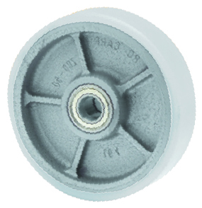 Ruota ghisa poliuretano antistatico d. 200x50 Solo Ruota - Mozzo con cuscinetti a sfera