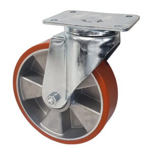 Ruota Alluminio Poliuretano ø160x50 - Supporto Girevole