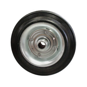 Ruota gomma  nera disco ferro d. 160x40