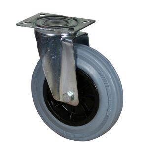 Ruota ø150X40 Gomma Antimacchia - Supporto Rotante