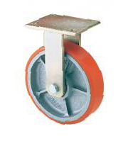 Ruota Ghisa Poliuretano d.150x50 - Supporto Fisso Elettrosaldato