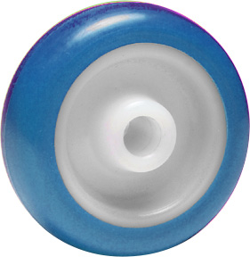 Ruota Arredamento 40x18 Poliuretano Blu