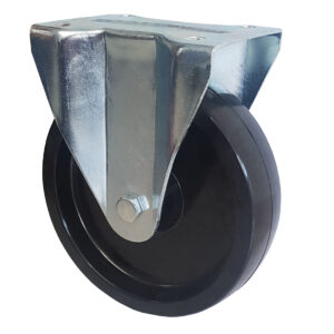 Ruota nera in resina fenolica -40° / +280°C  d.125x40 fisso